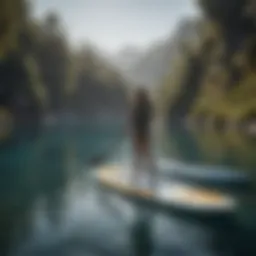Different types of stand-up paddleboards displayed side by side