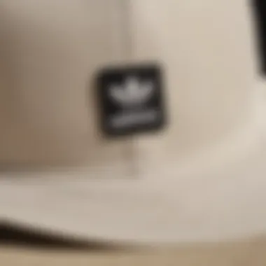 Close-up of Adidas beach hat showcasing performance features