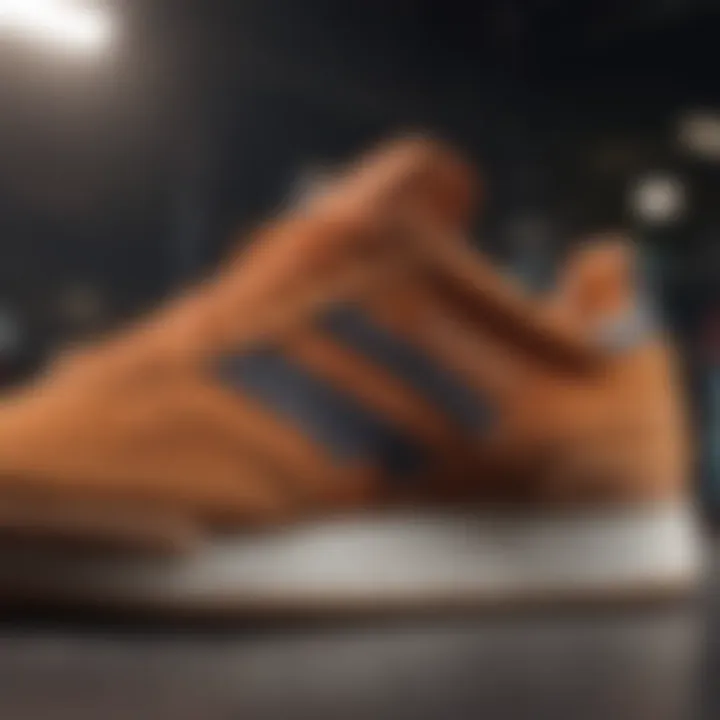 Close-up of the cushioning technology in the Adidas Busenitz Suede