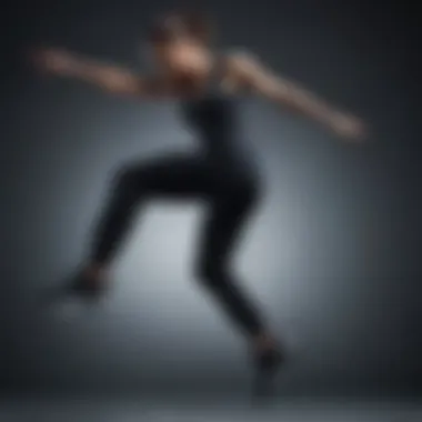 Athlete in action wearing all black Nike joggers during a jump