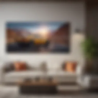 Elevate Your Living Room with Elegant Banners Elegant banner display in a modern living room