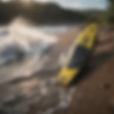 Environmental Impact of Battery Surfboards An infographic illustrating the environmental benefits of battery surfboards compared to traditional ones.