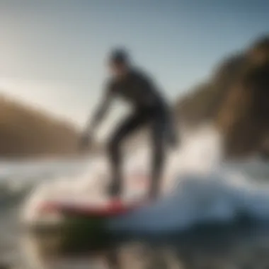 An experienced rider performing tricks on an electric surfboard