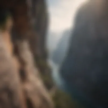 A group of climbers enjoying a scenic cliffside