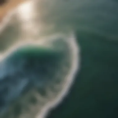 Aerial view of the surf breaks in El Salvador