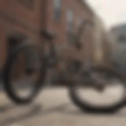 BMX flatland frame showcasing unique geometry and design features