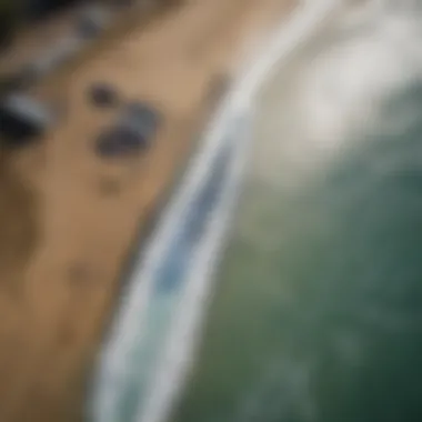 Aerial view of BSR Surf Park showcasing wave generation technology