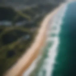 Aerial view of Byron Bay's stunning coastline