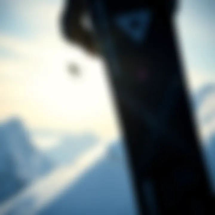 Illustration of camber snowboard shape