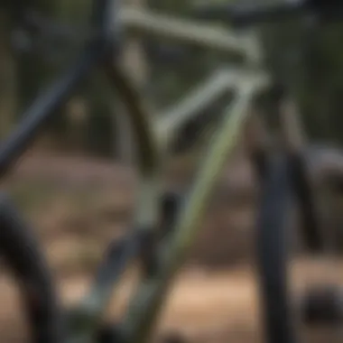 Detailed view of Cannondale MTB frame design