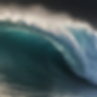 Understanding Wave Conditions A dynamic ocean scene with varying wave conditions ideal for different surfboards.