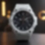 White G Shock Solar watch showcasing its sleek design