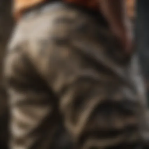 Close-up of Realtree cargo pants showcasing high-quality fabric