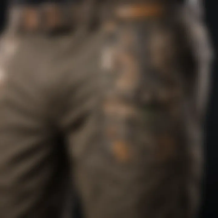 Detailed view of pockets and storage options on Realtree cargo pants