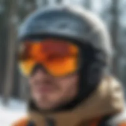 High-performance snowboarding goggles with interchangeable lenses