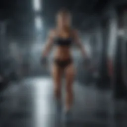 Dynamic full body workout in a gym setting showcasing strength training