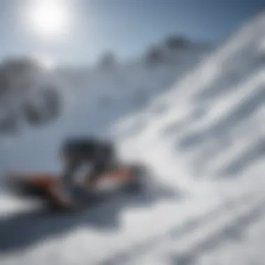 Snowboard on a snowy slope