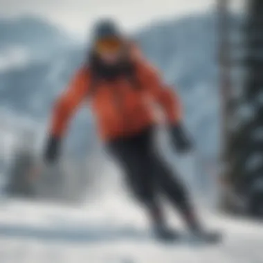 An athlete practicing ski techniques on a snowy slope