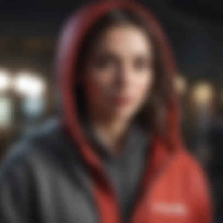 A social gathering featuring individuals wearing trendy hoodies