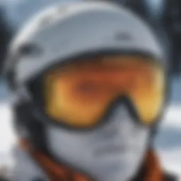 Close-up of Oakley snow goggles showcasing customizable lens options