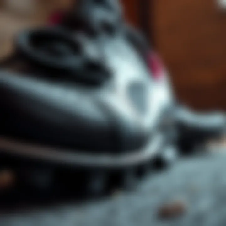 Close-up of cycling shoe materials highlighting breathability and durability