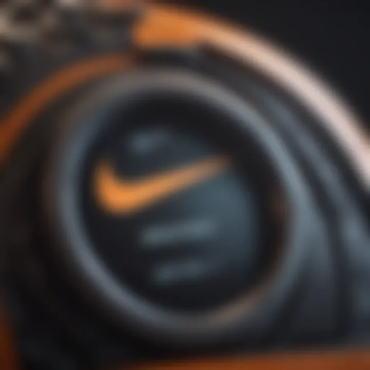 Close-up of Nike Icon elements in extreme sports gear