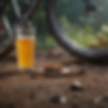 Close-up of a nutrition plan for mountain bikers