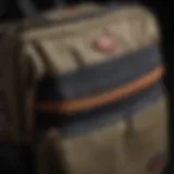 Detailed view of the Dickies shoulder bag showcasing its compartments