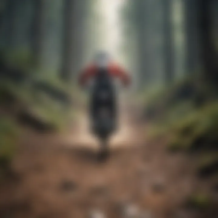 Rider navigating a challenging downhill trail with precision