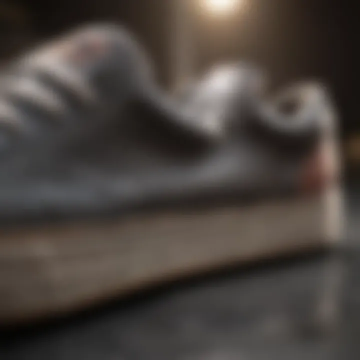 Close-up of high-quality skate shoe materials