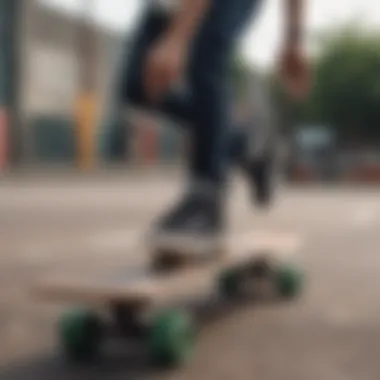 Skater performing tricks in optimal skate shoes