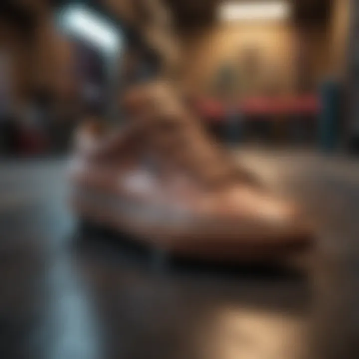 An array of skateboard shoes emphasizing style and grip