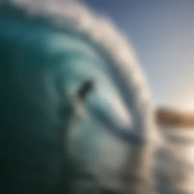 Mastering the Wave An athlete riding a massive wave, showcasing the skill and technique required in big wave surfing.