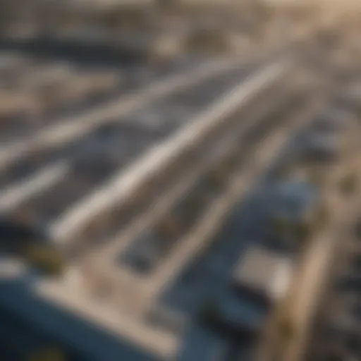 Aerial view of adidas Gilroy outlets showcasing the location