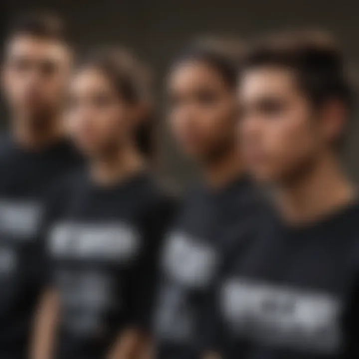 Group of young individuals wearing the Black Anti Social Social Club shirt, reflecting community and culture