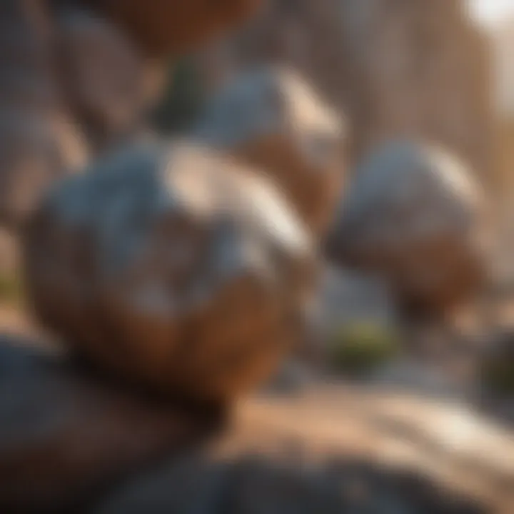 A close-up of unique rock formations ideal for bouldering