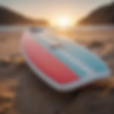 Close-up of Catchsurf Malibu surfboards on the beach