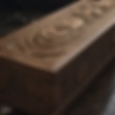 Cultural symbols represented on a coffin