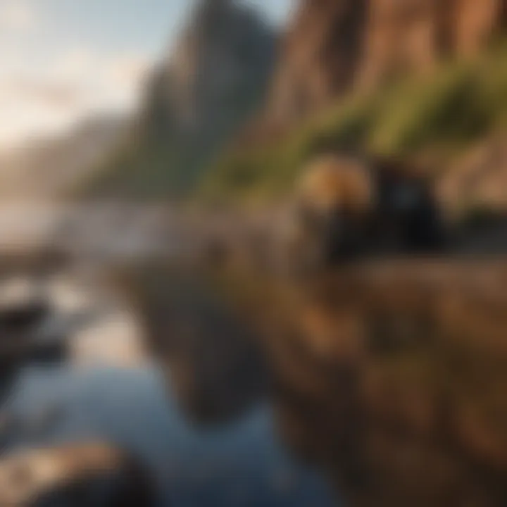 A serene landscape depicting the environmental aspects surrounding Crookscastles