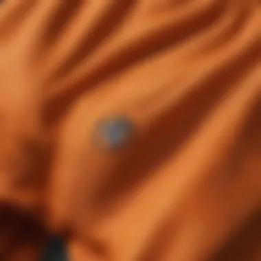 Close-up of the fabric texture of Dragon Ball Z sweat pants, showcasing quality.