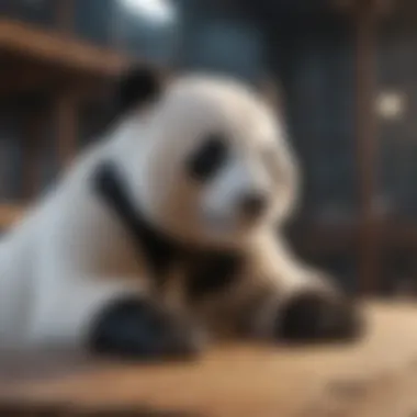 A close-up of the Whitey Panda deck showcasing its design intricacies and craftsmanship