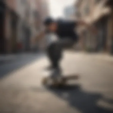 An athlete performing a breathtaking trick on a skateboard