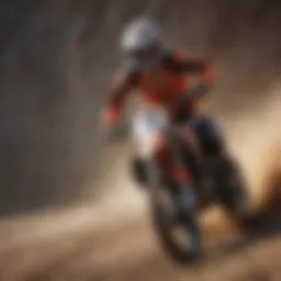 Dynamic rider showcasing Fox Racing apparel in action