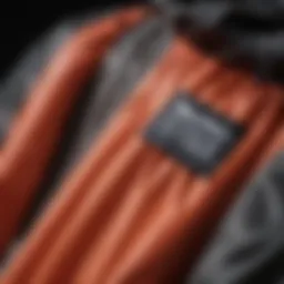 Close-up of windbreaker fabric showcasing breathability and durability