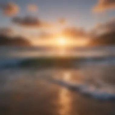 Sunset Over Haleiwa's Coastline Sunset over the Haleiwa coastline, creating a vibrant sky