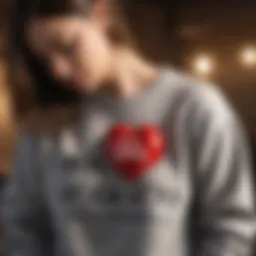 Stylish sweatshirt showcasing love