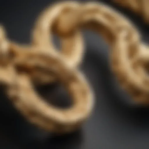 Close-up view showcasing the intricate design of a gold plated Cuban link chain