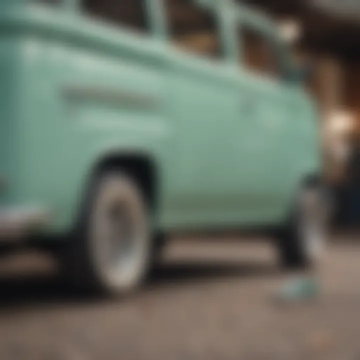 An outdoor adventure scene with mint colored Vans, emphasizing their practicality and functionality.