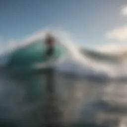 Spectacular waves crashing on the shore