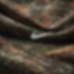 Close-up of Nike Hunting Camo fabric showcasing texture and pattern